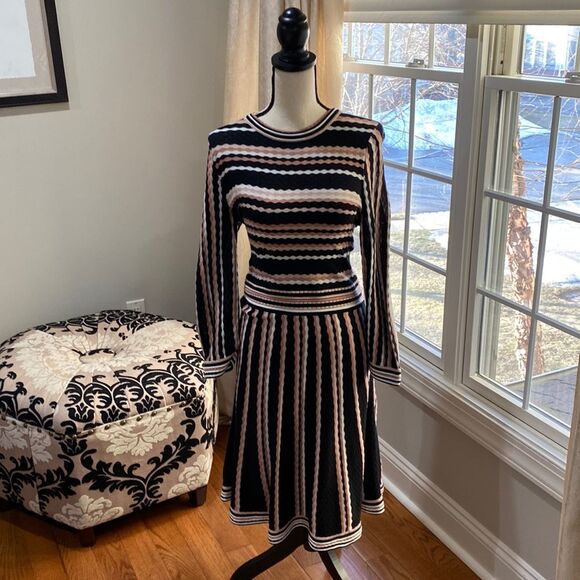 kate spade Black and Pink Striped Dress - Picture 1 of 3